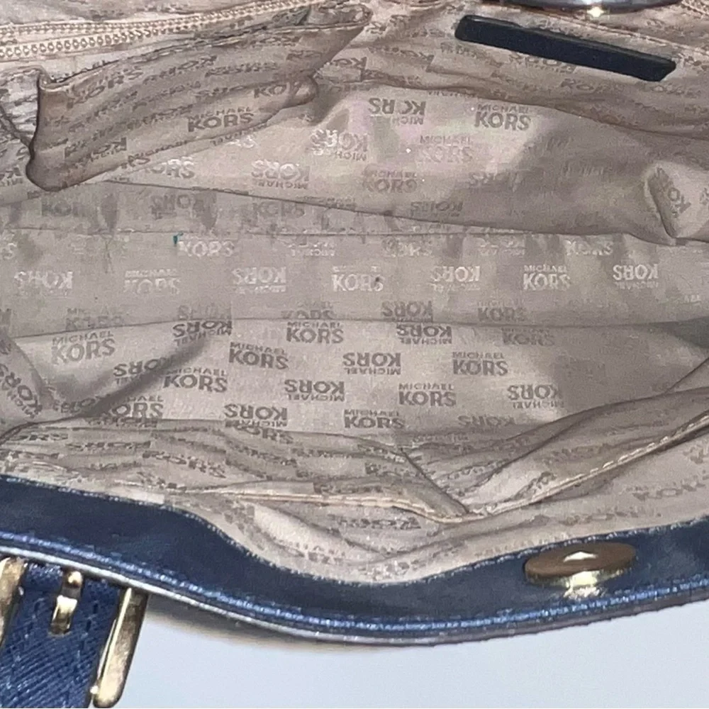 Michael kors- Navy and gold bag - Picture 7 of 8